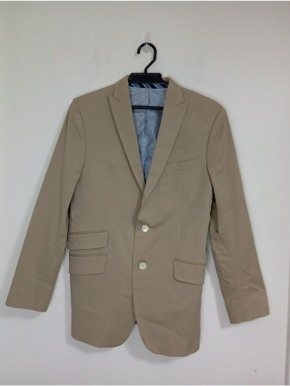 Banana Republic Mens Modern Slim Fit Blazer Beige 38R Manteco Cotton blend